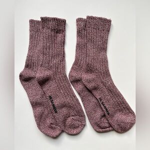 2 for $39 2 X Jil Sander Heathered Dusty Rose Crew Socks